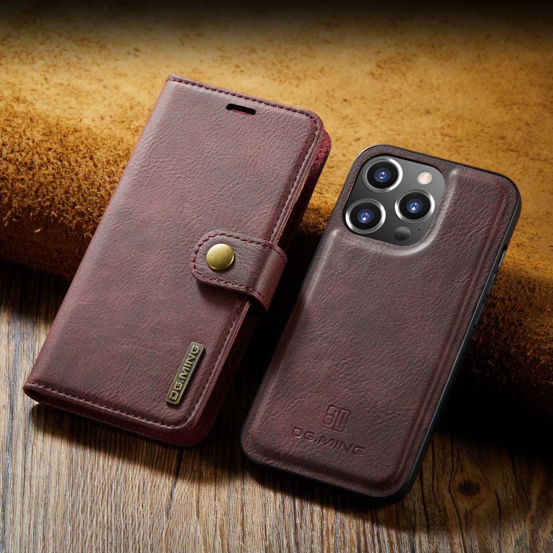 2 in 1 Detachable Flip Leather Case For iPhone