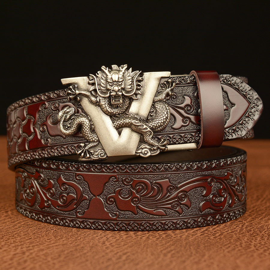 V Dragon Automatic Buckle Vintage Belt