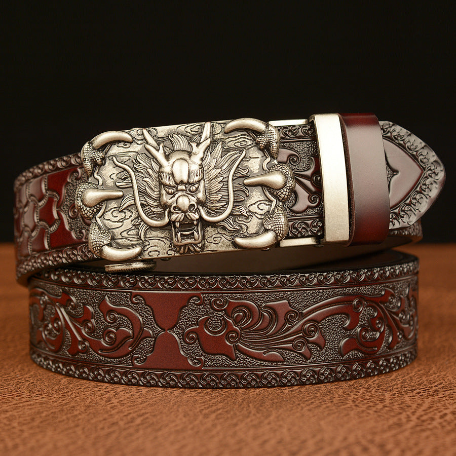 Eastern Dragon Automatic Buckle Vintage Belt