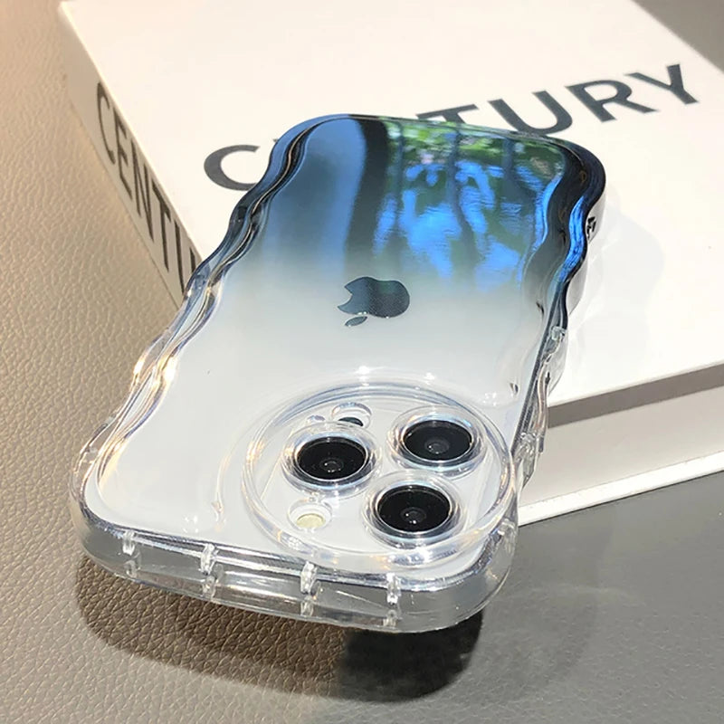 Gradient Transparent Soft Case For iPhone