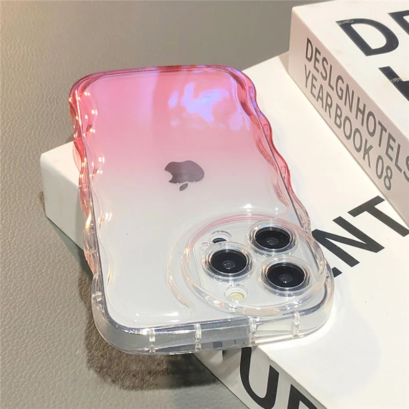Gradient Transparent Soft Case For iPhone