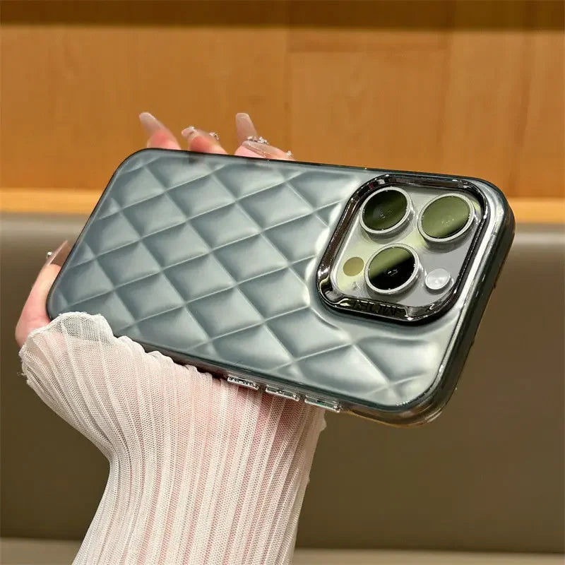 Rhombic lattice Hard Acrylic Case For iPhone