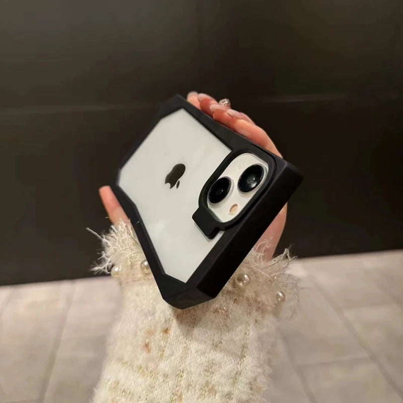 Irregular Transparent Hard Case for iPhone