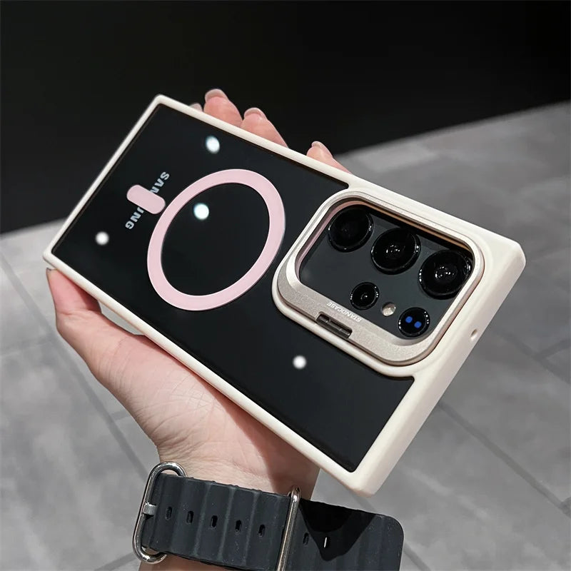 Lens Holder Matte Clear Case for Samsung