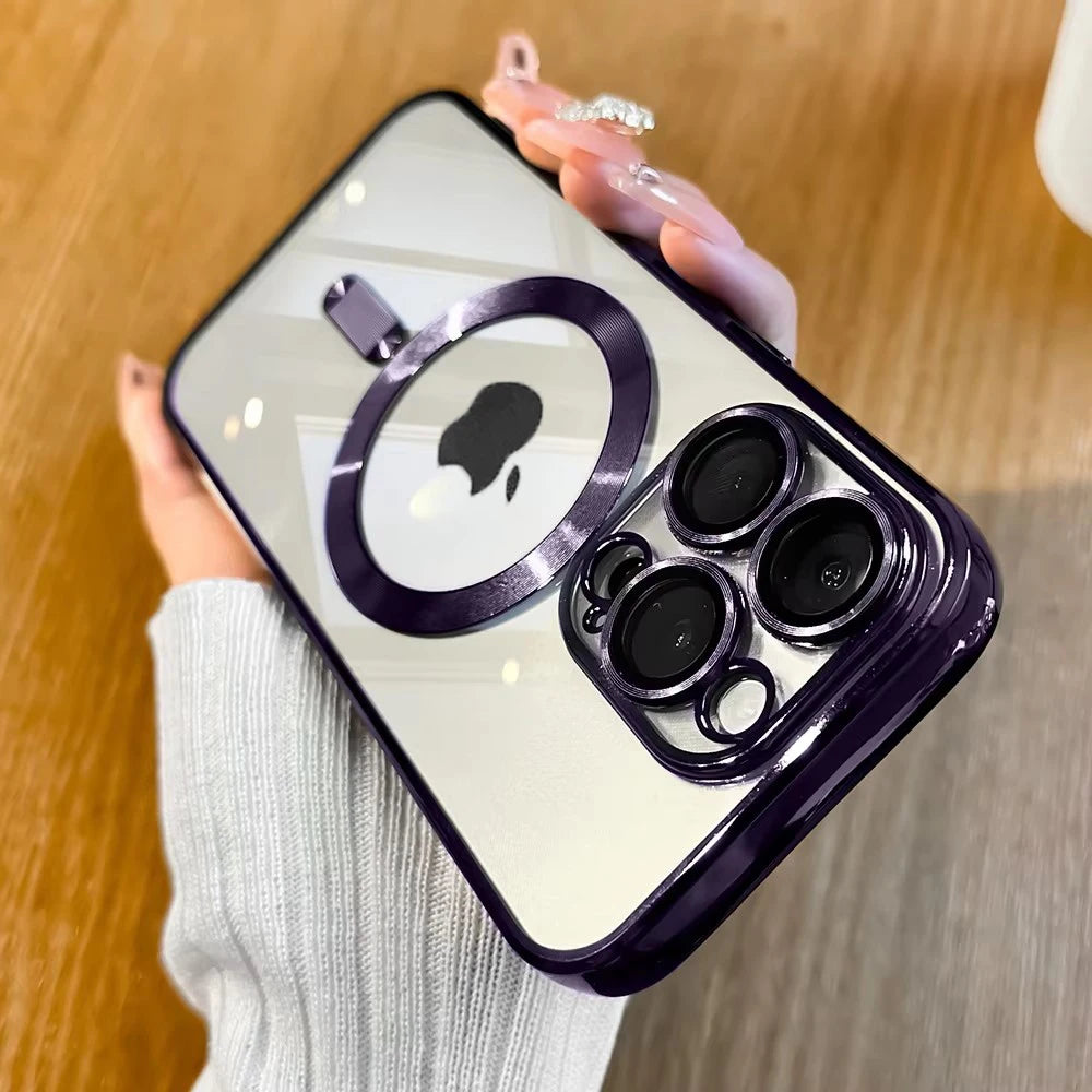 Transparent Plating Soft Case for iPhone