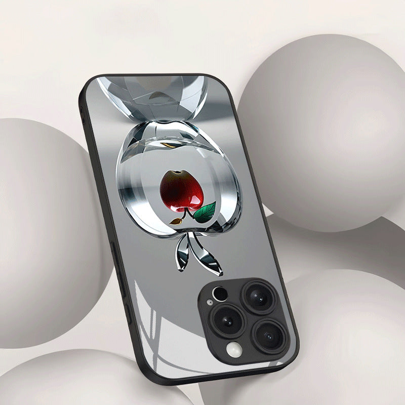 Crystal Apple Pattern Hard Case for iPhone