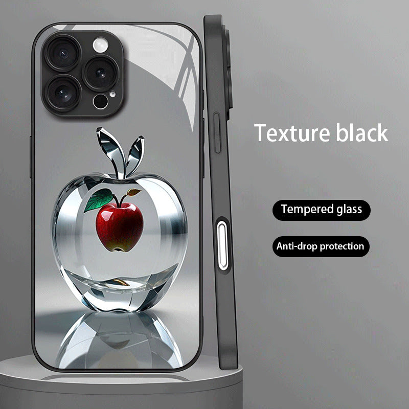 Crystal Apple Pattern Hard Case for iPhone
