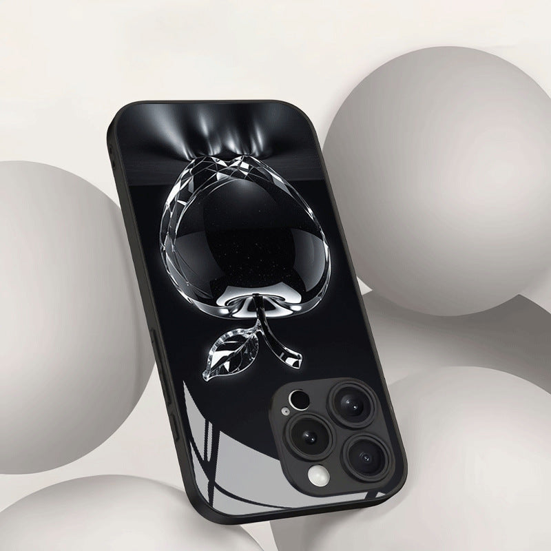 Transparency Apple Pattern Hard Case for iPhone