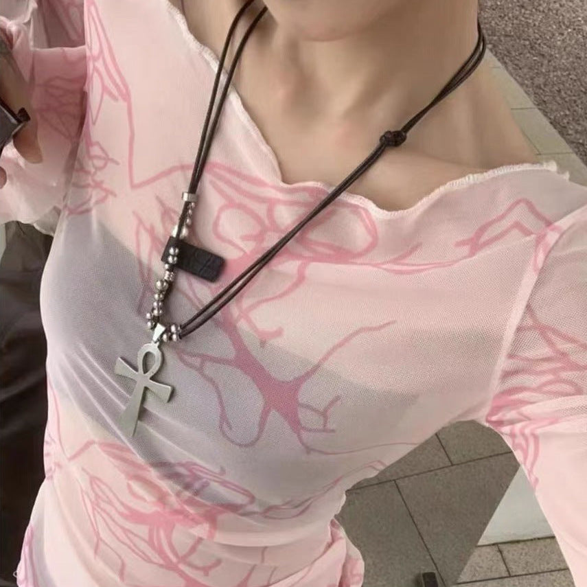 Y2K Cross Punk Necklace