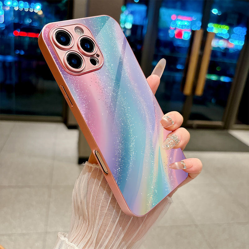 Glitter Rainbow Pattern Hard Case for iPhone