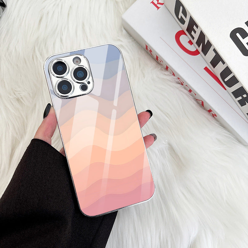 Gradient Wave Pattern Hard Case for iPhone