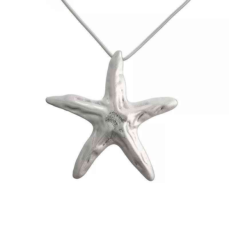Vintage Style Silver Starfish Necklace
