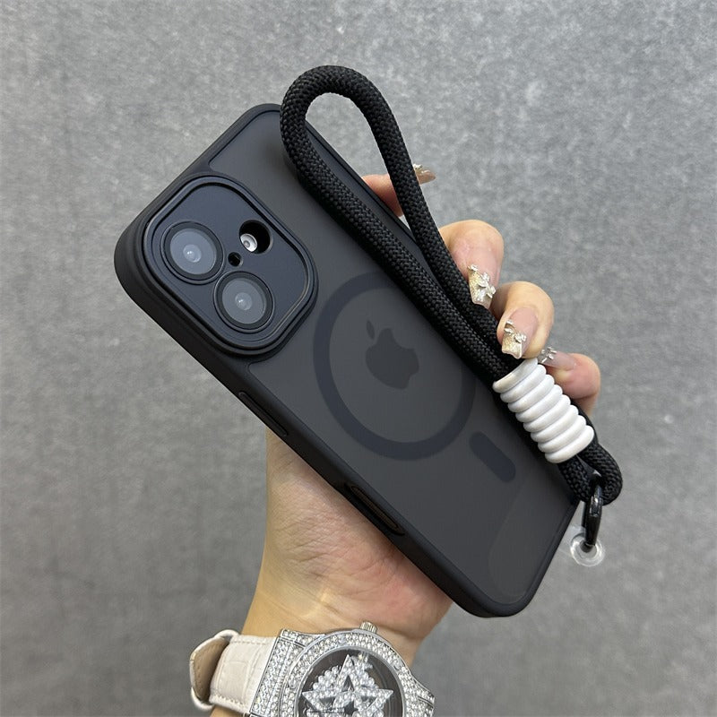 Lanyard Matte Shockproof Case For iPhone