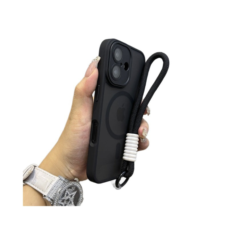 Lanyard Matte Shockproof Case For iPhone