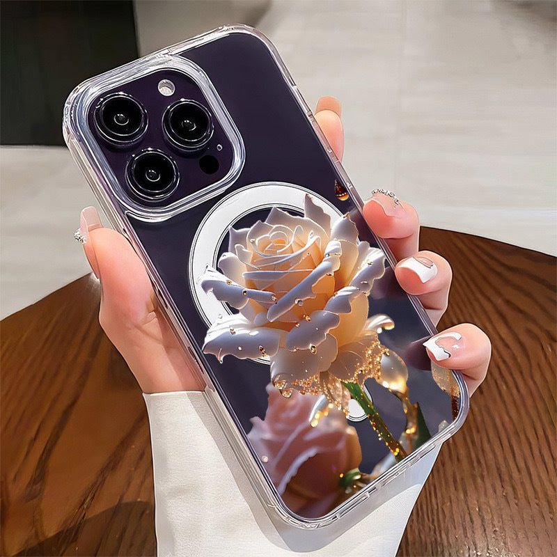 Crystal Rose Anti-Shock Case For iPhone
