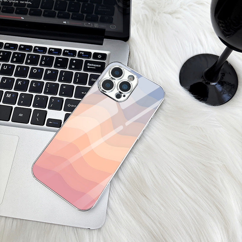 Gradient Wave Pattern Hard Case for iPhone