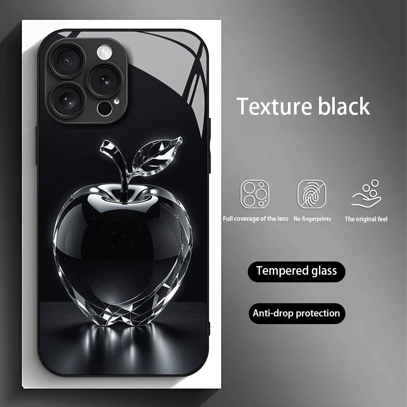 Transparency Apple Pattern Hard Case for iPhone
