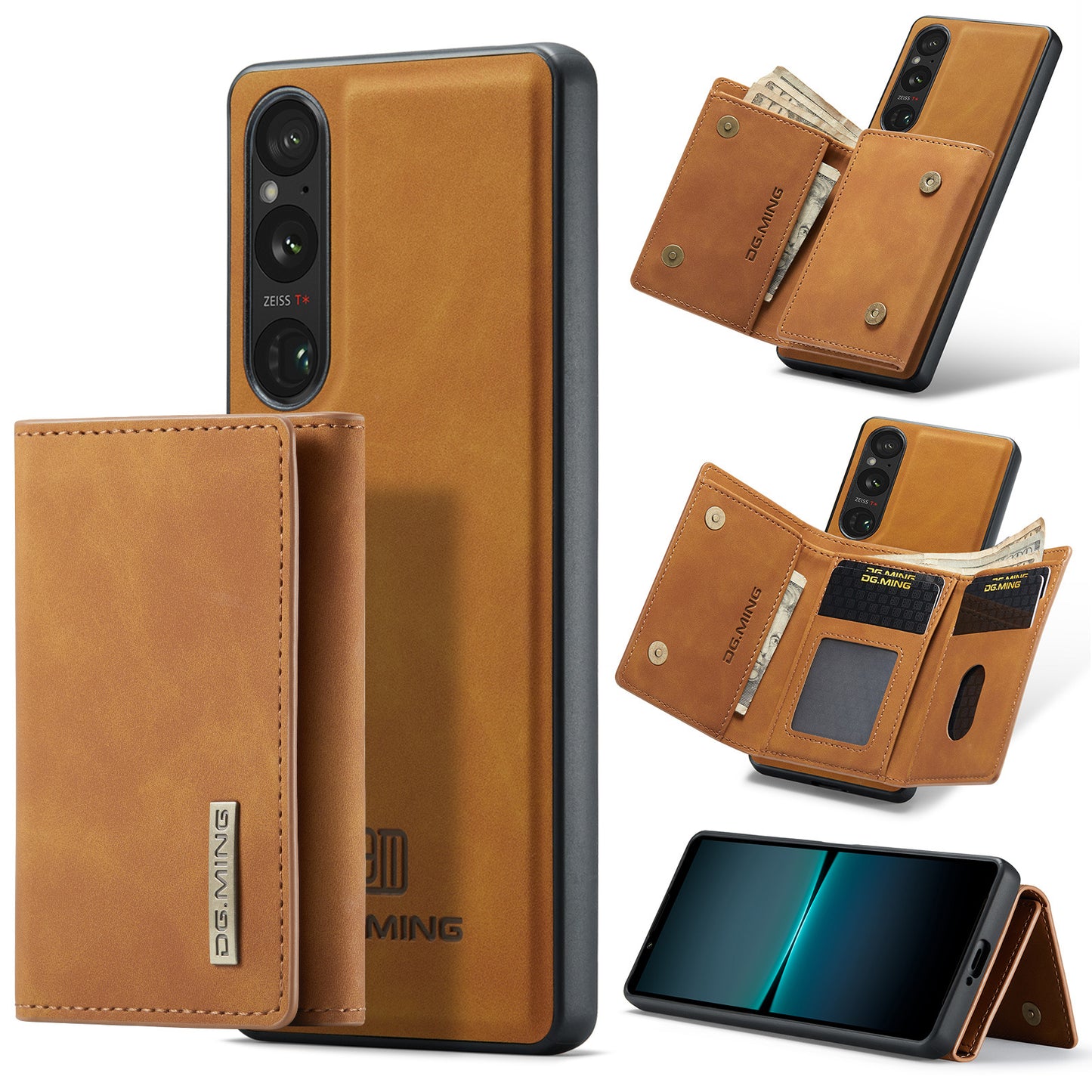 2 in 1 Detachable Leather Wallet Case for Sony Xperia