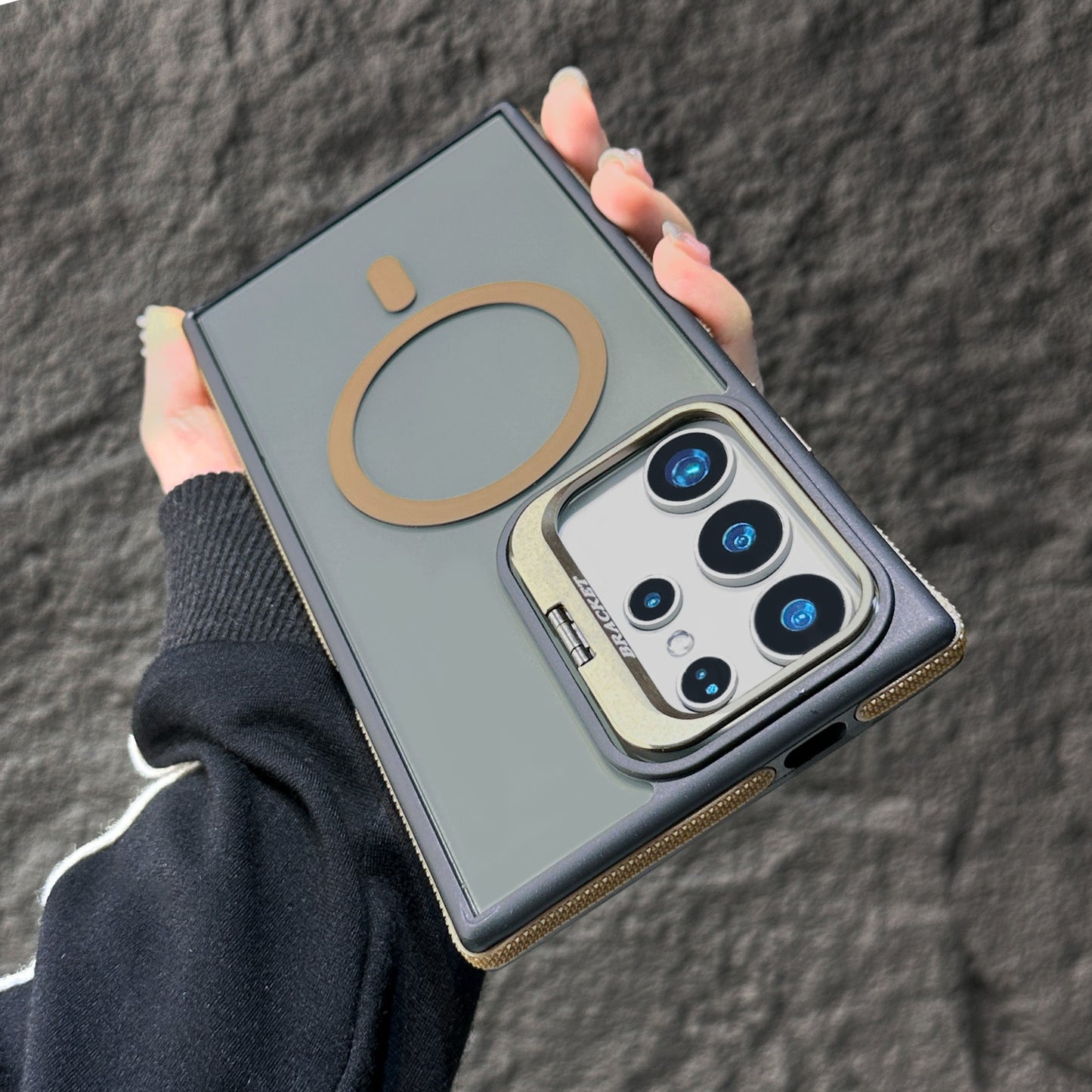 Frame Colorful Lens Holder Clear Case For iPhone