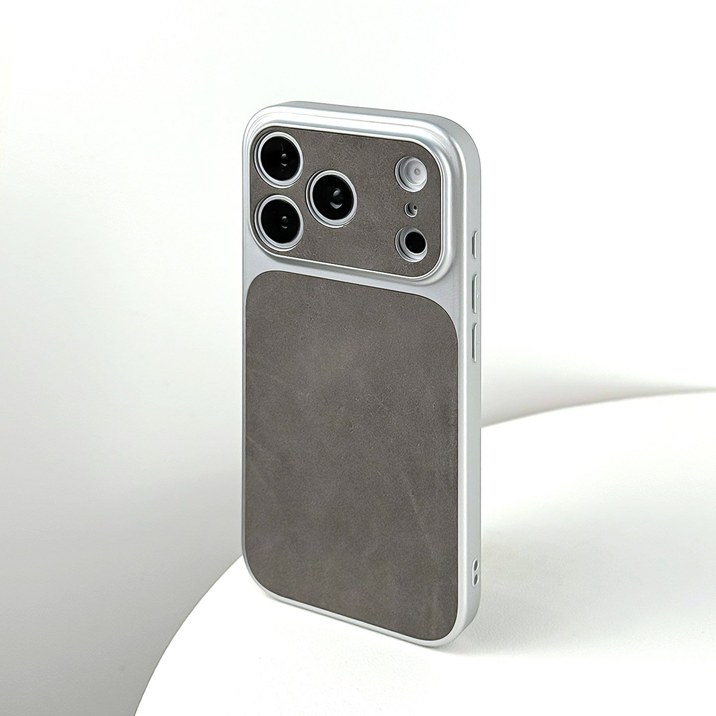Lens Protection Suede Case for iPhone