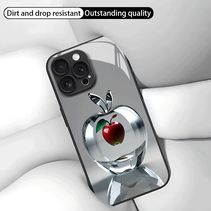 Crystal Apple Pattern Hard Case for iPhone