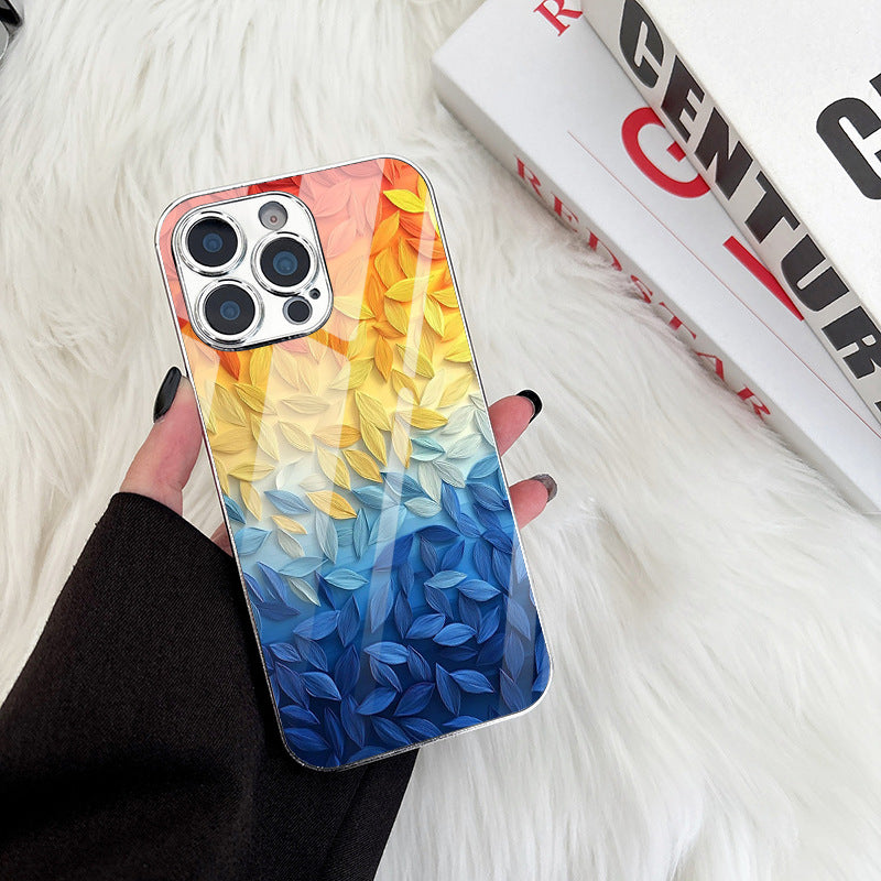Colorful Leaves Pattern Hard Case for iPhone