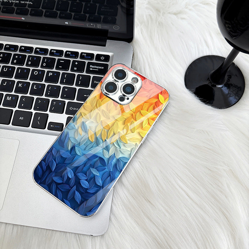 Colorful Leaves Pattern Hard Case for iPhone