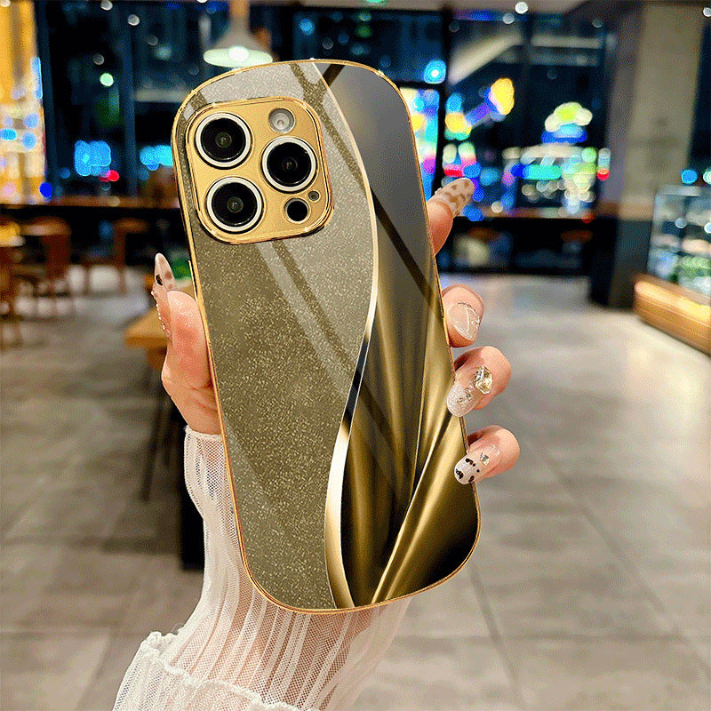 Oval Design Dazzle Color Flow Case For iPhone