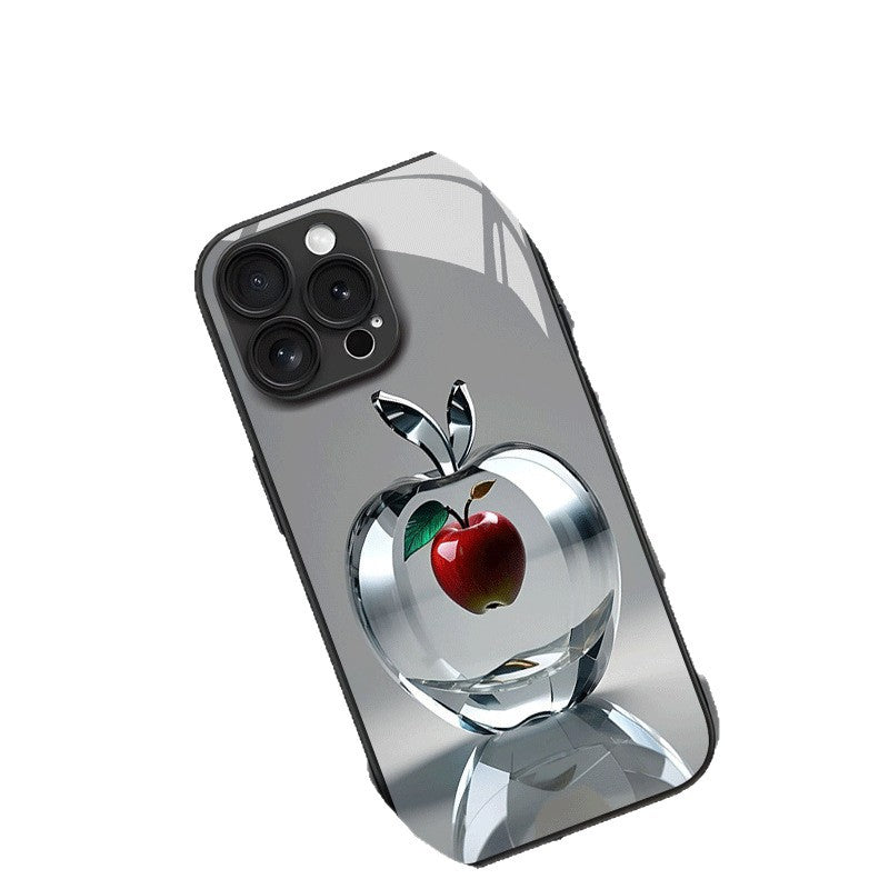 Crystal Apple Pattern Hard Case for iPhone