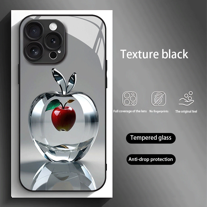 Crystal Apple Pattern Hard Case for iPhone