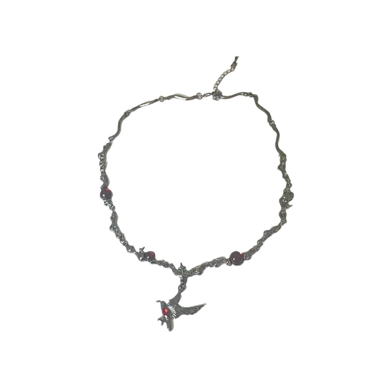Y2K Raven Rose Alloy Necklace