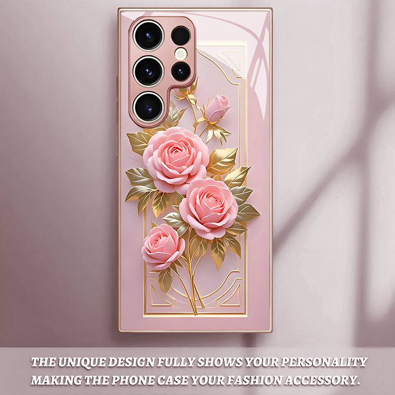 Three Flowers Pattern Hard Case for Samsung