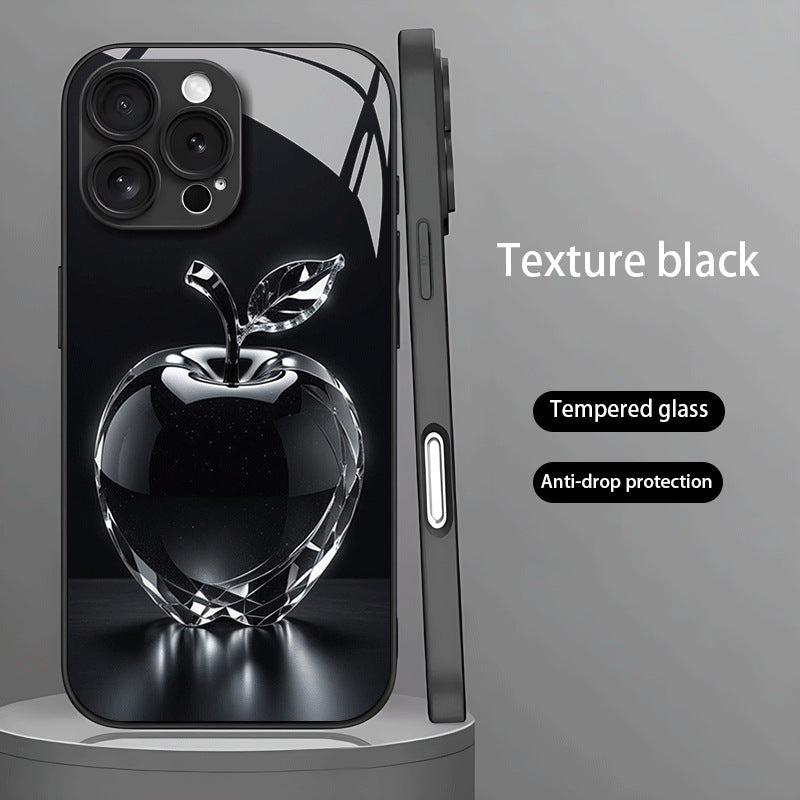 Transparency Apple Pattern Hard Case for iPhone