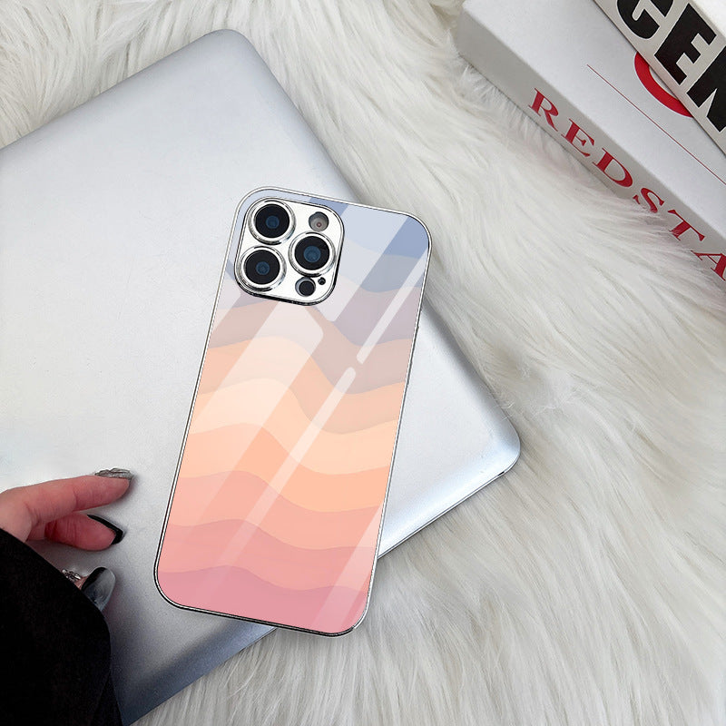 Gradient Wave Pattern Hard Case for iPhone
