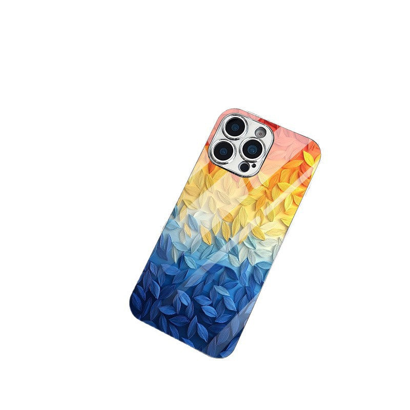 Colorful Leaves Pattern Hard Case for iPhone