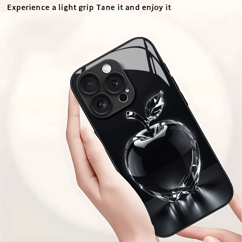 Transparency Apple Pattern Hard Case for iPhone