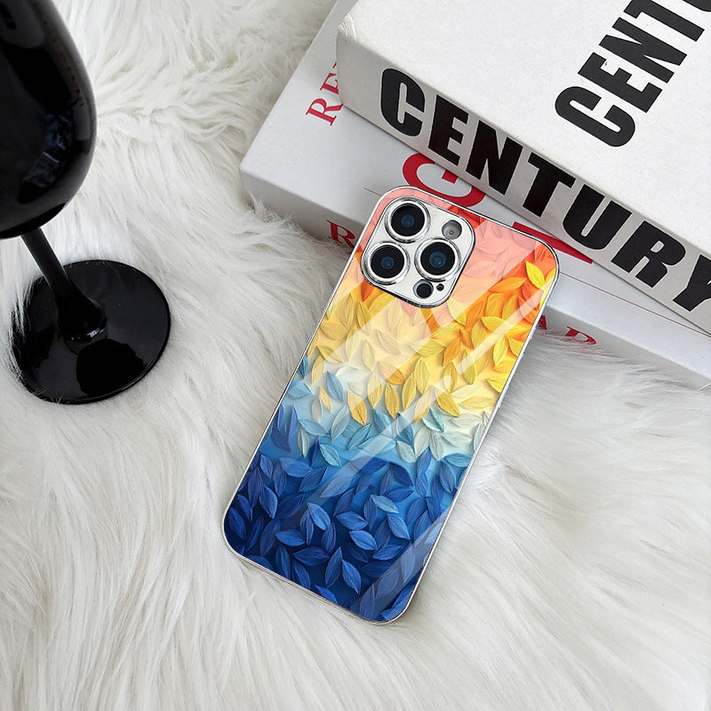 Colorful Leaves Pattern Hard Case for iPhone