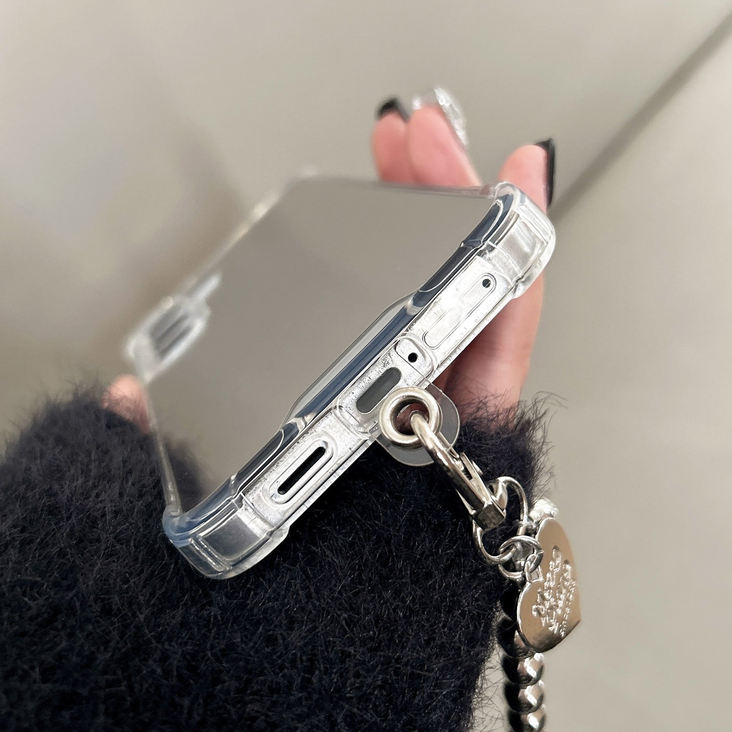 Mirror Chain Drop Protection Case For Samsung