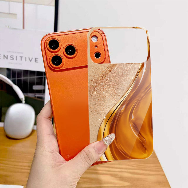 Orange Curved Hard Case for iPhone