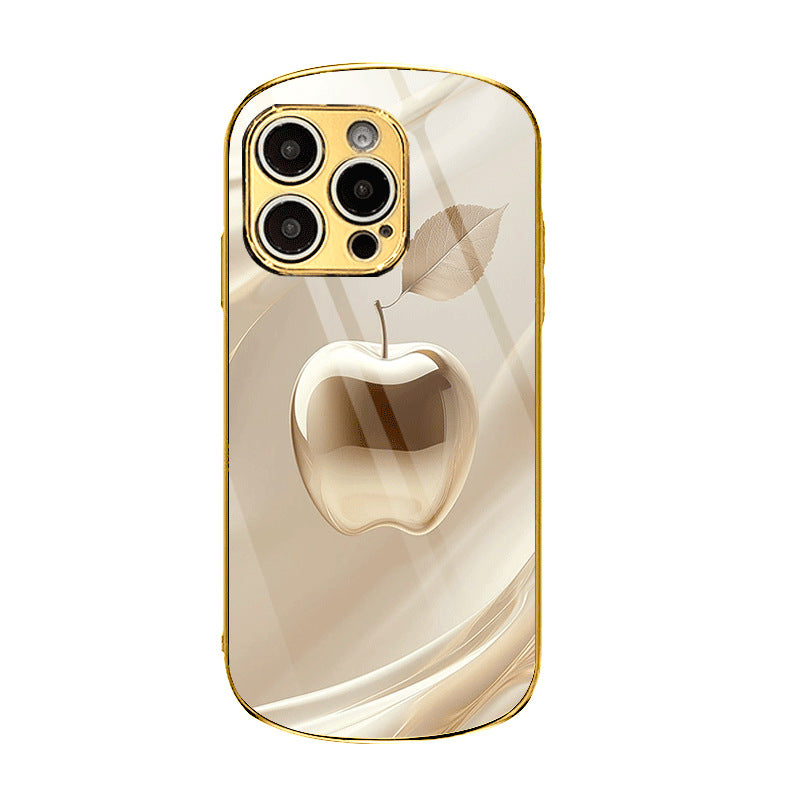 Oval Apple Pattern Hard Case for iPhone