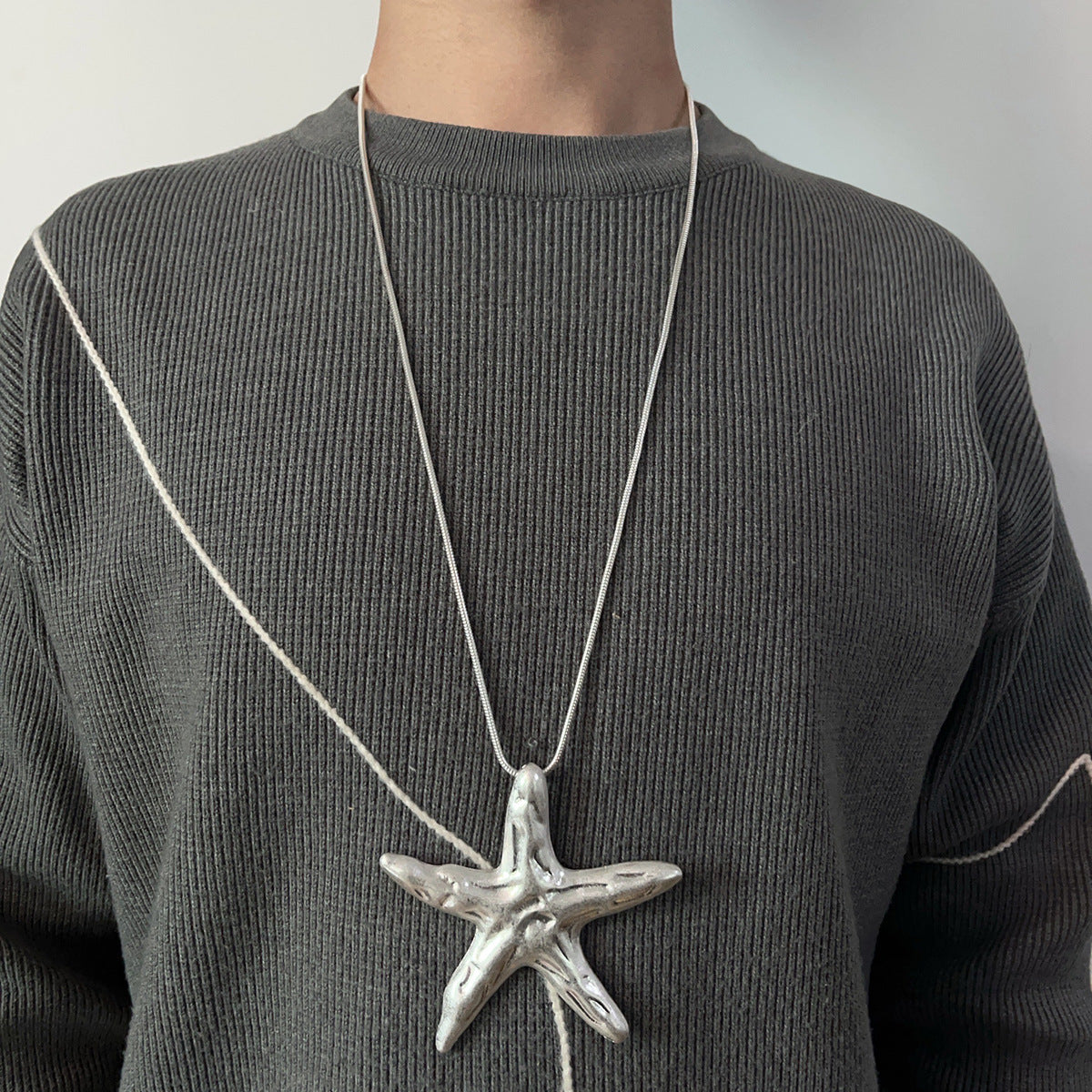 Vintage Style Silver Starfish Necklace