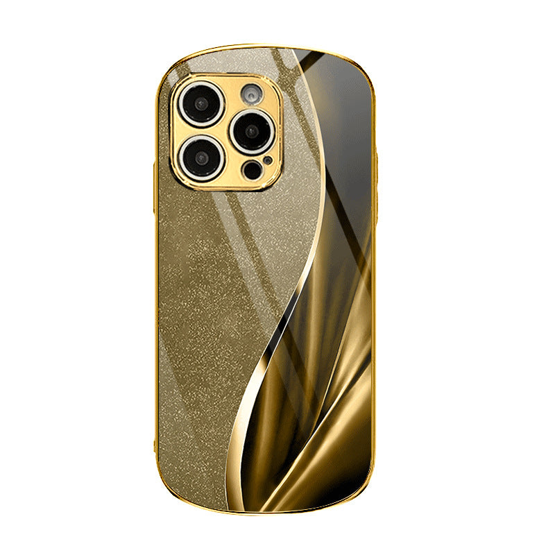 Oval Design Dazzle Color Flow Case For iPhone