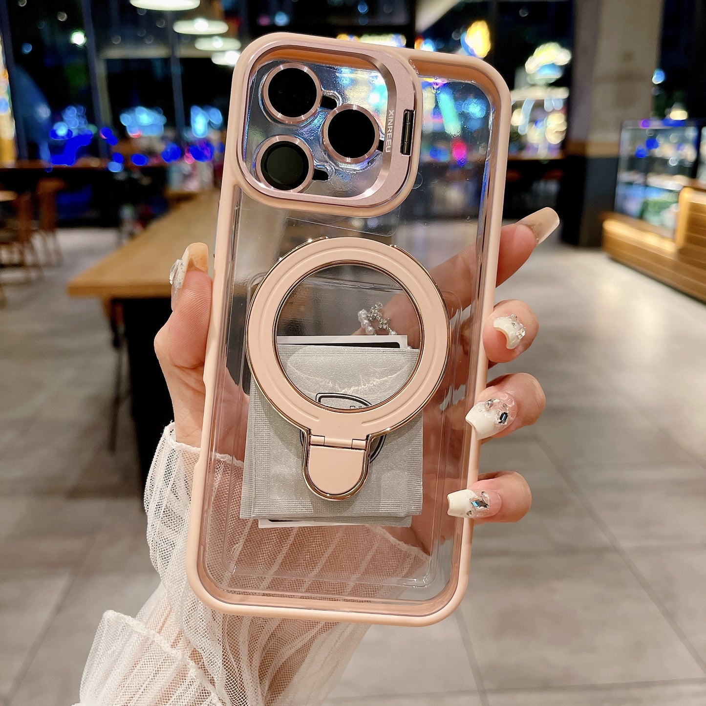 Lens Holder Clear Bracket Case for iPhone