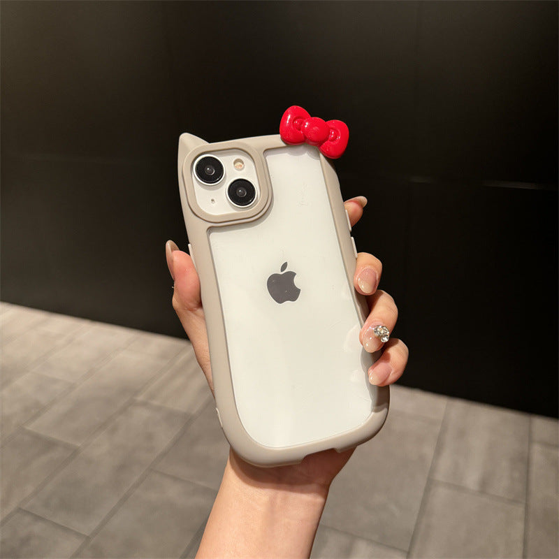 Cat Ears Bow Clear Case for iPhone