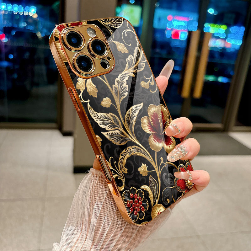 Hibiscus Pattern Hard Case for iPhone