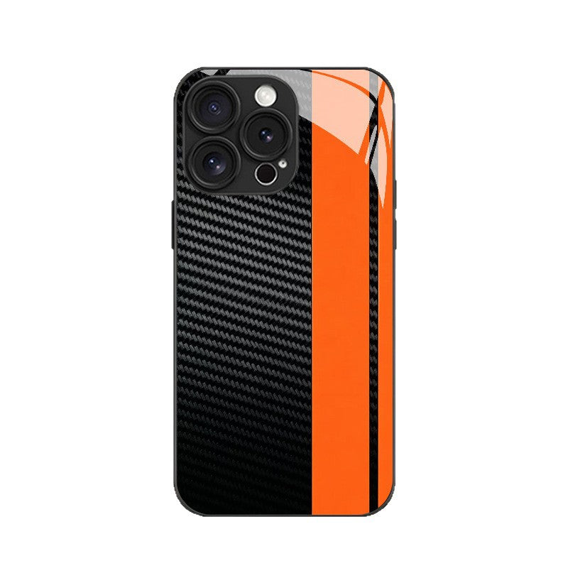 Orange Striped Pattern Hard Case for iPhone