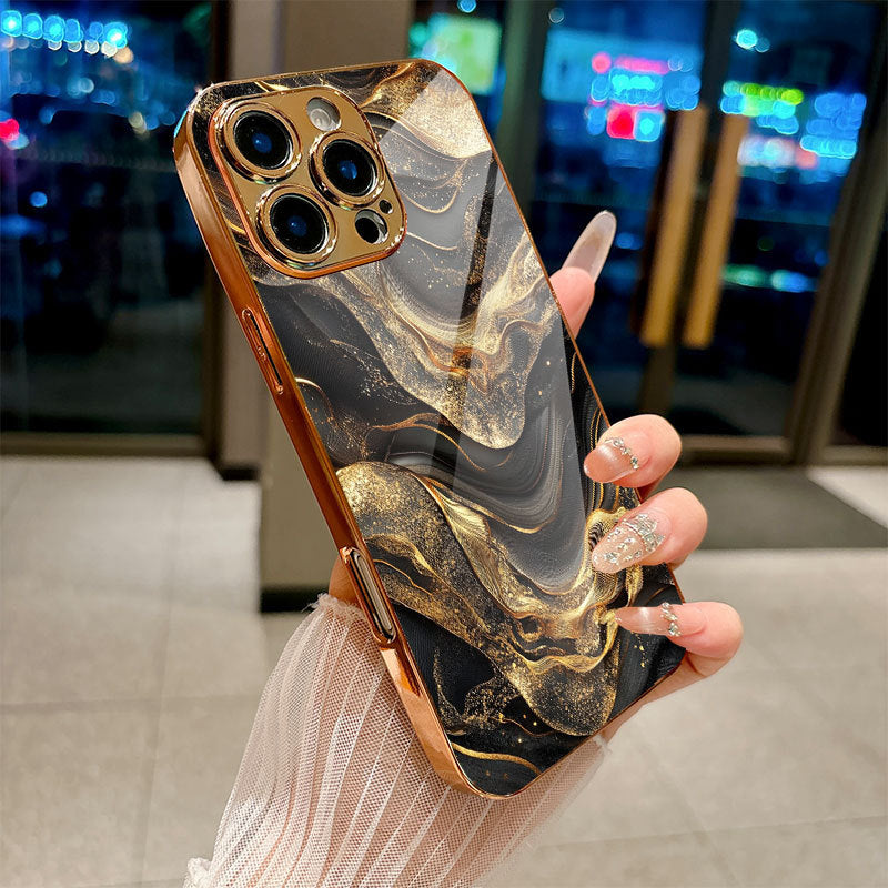 Golden Swirl Art Pattern Case for iPhone