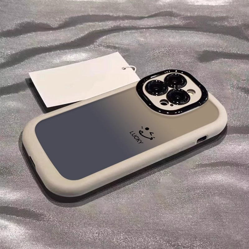 Gradient Smiley Face Cartoon Shock-proof Case For iPhone