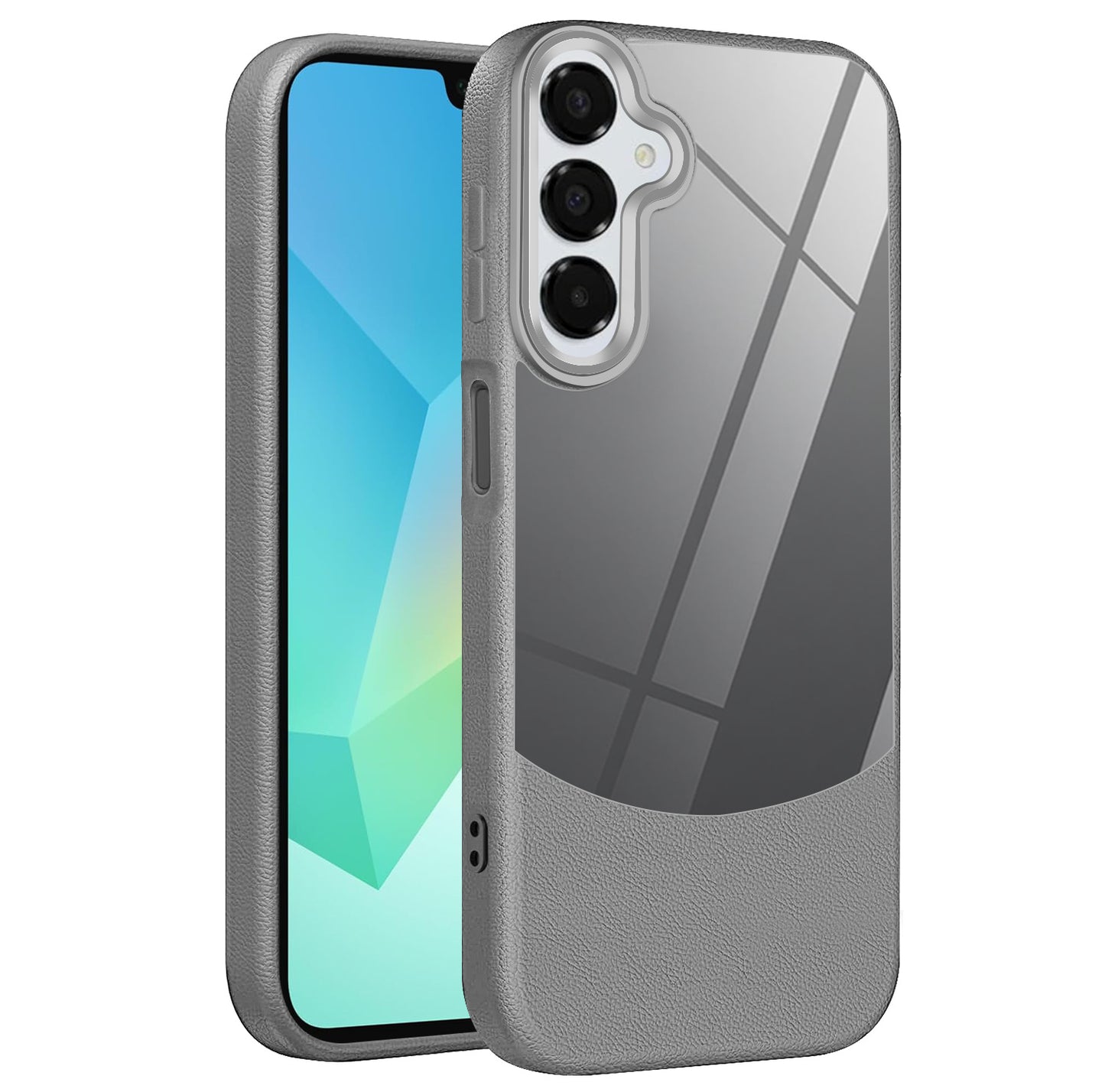 Leather+Acrylic Shockproof Case For Samsung