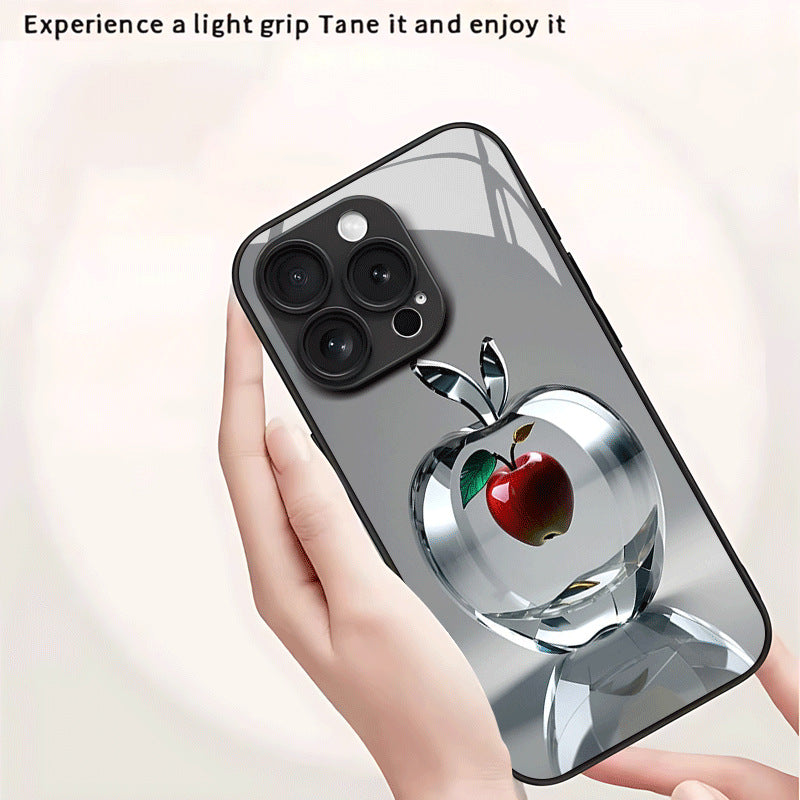 Crystal Apple Pattern Hard Case for iPhone